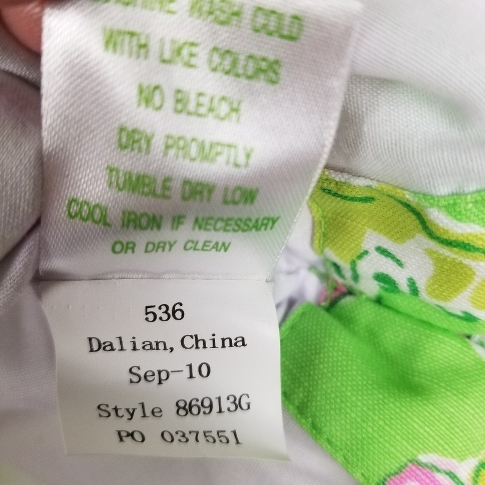 Lilly Pulitzer Limeade Floaters Seahorse Dress Girls Size 3 Tropical Pink Green - Picture 7 of 11